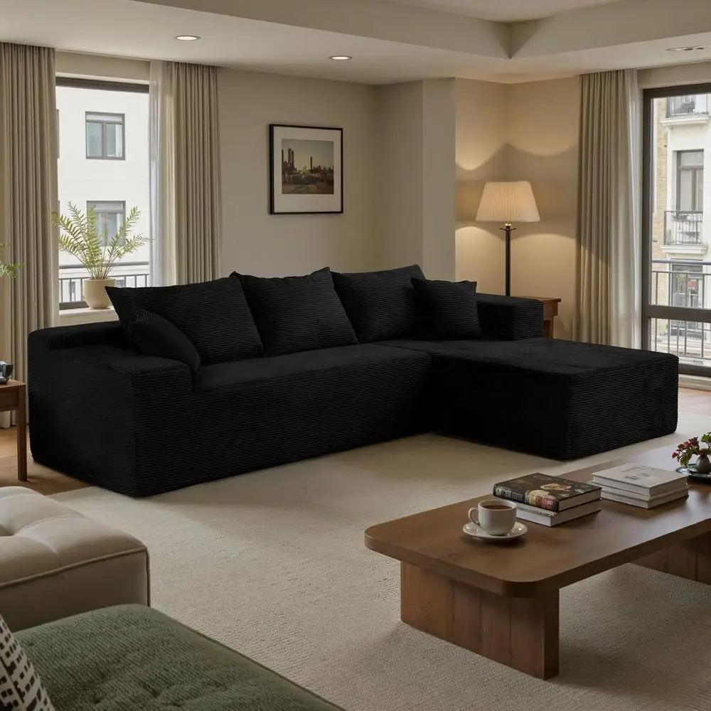L-Shape Sectional Sofa in Box with Chaise, Deep Seated, Living Room Ready, No Assembly Needed
L-Shape Sectional Sofa in Box with Chaise, Deep Seated, Living Room Ready, No Assembly Needed