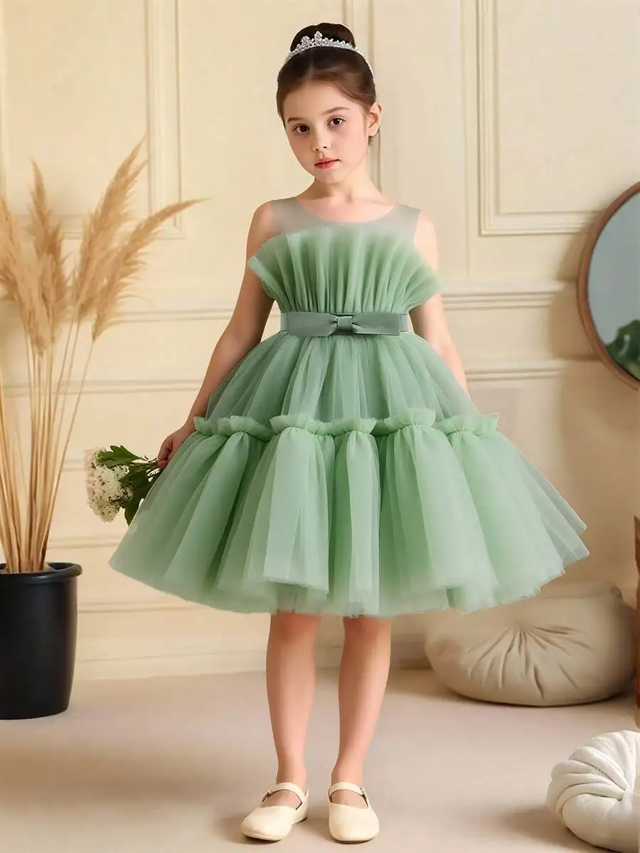 Mint Green Tulle Bowknot A-Line Evening Dress For Formal Party
Mint Green Tulle Bowknot A-Line Evening Dress For Formal Party