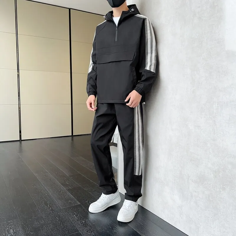 Spring Autumn Fashion Korean Men's Cardigan Jacket and Pants 2-piece Set Stand Collar Casual Versatile Printed Sportswear
Spring Autumn Fashion Korean Men's Cardigan Jacket and Pants 2-piece Set Stand Collar Casual Versatile Printed Sportswear
