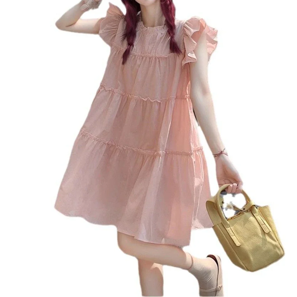 Cute Vacation Clothing Flying Sleeves Skirt Petite Ruffle Skirt Suitable For Spring Suitable For Summer Leisure Style
Cute Vacation Clothing Flying Sleeves Skirt Petite Ruffle Skirt Suitable For Spring Suitable For Summer Leisure Style