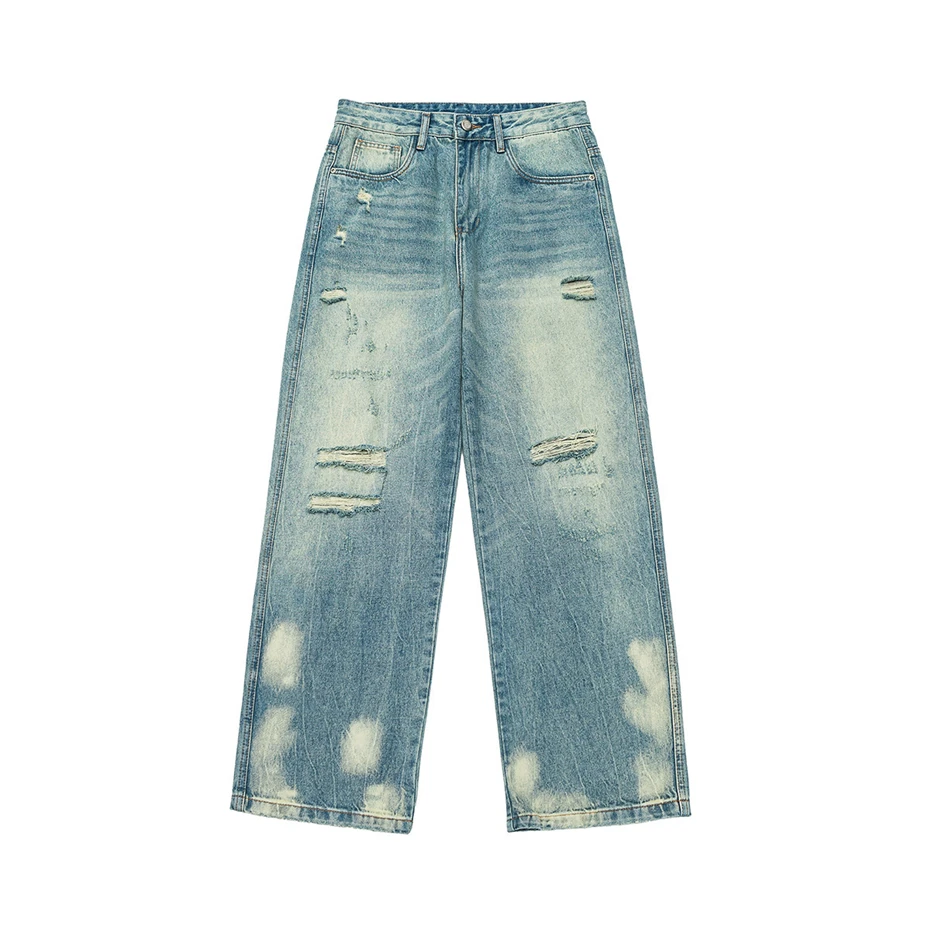 Mens Ripped Hole Jeans Streetwear Punk Vintage Washed Denim Pants Men 2025 Spring New Harajuku Hip Hop Blue Trousers Male
Mens Ripped Hole Jeans Streetwear Punk Vintage Washed Denim Pants Men 2025 Spring New Harajuku Hip Hop Blue Trousers Male