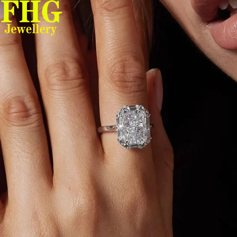 6 7 8 9 10 Carat Au375 9K White Gold Ring DVVS1 Radiant moissanite Diamonds Wedding Party Engagement Anniversary Ring
6 7 8 9 10 Carat Au375 9K White Gold Ring DVVS1 Radiant moissanite Diamonds Wedding Party Engagement Anniversary Ring