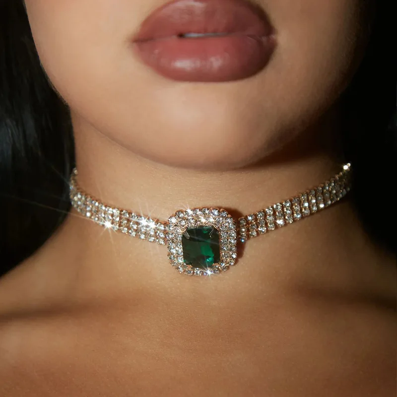 Rhinestone polygonal Necklace for Women Silver Tennis Necklace Green polygon-shaped Necklace for Women Girls Birthday Party
Rhinestone polygonal Necklace for Women Silver Tennis Necklace Green polygon-shaped Necklace for Women Girls Birthday Party