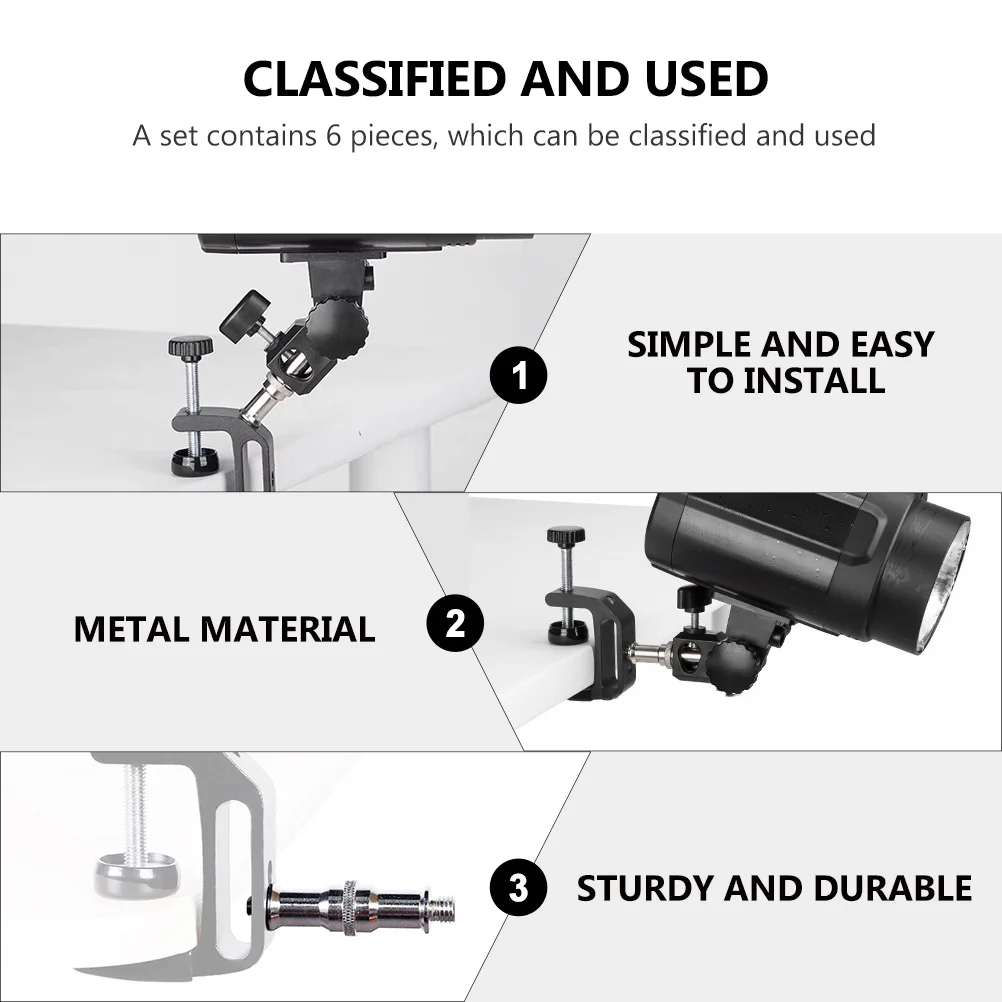 6pcs Camera Tripod Screw Adapter Set Metal Threaded 1/4 to 3/8 Spigot Mount Cam Brackets Accessories Hot Shoe
6pcs Camera Tripod Screw Adapter Set Metal Threaded 1/4 to 3/8 Spigot Mount Cam Brackets Accessories Hot Shoe
