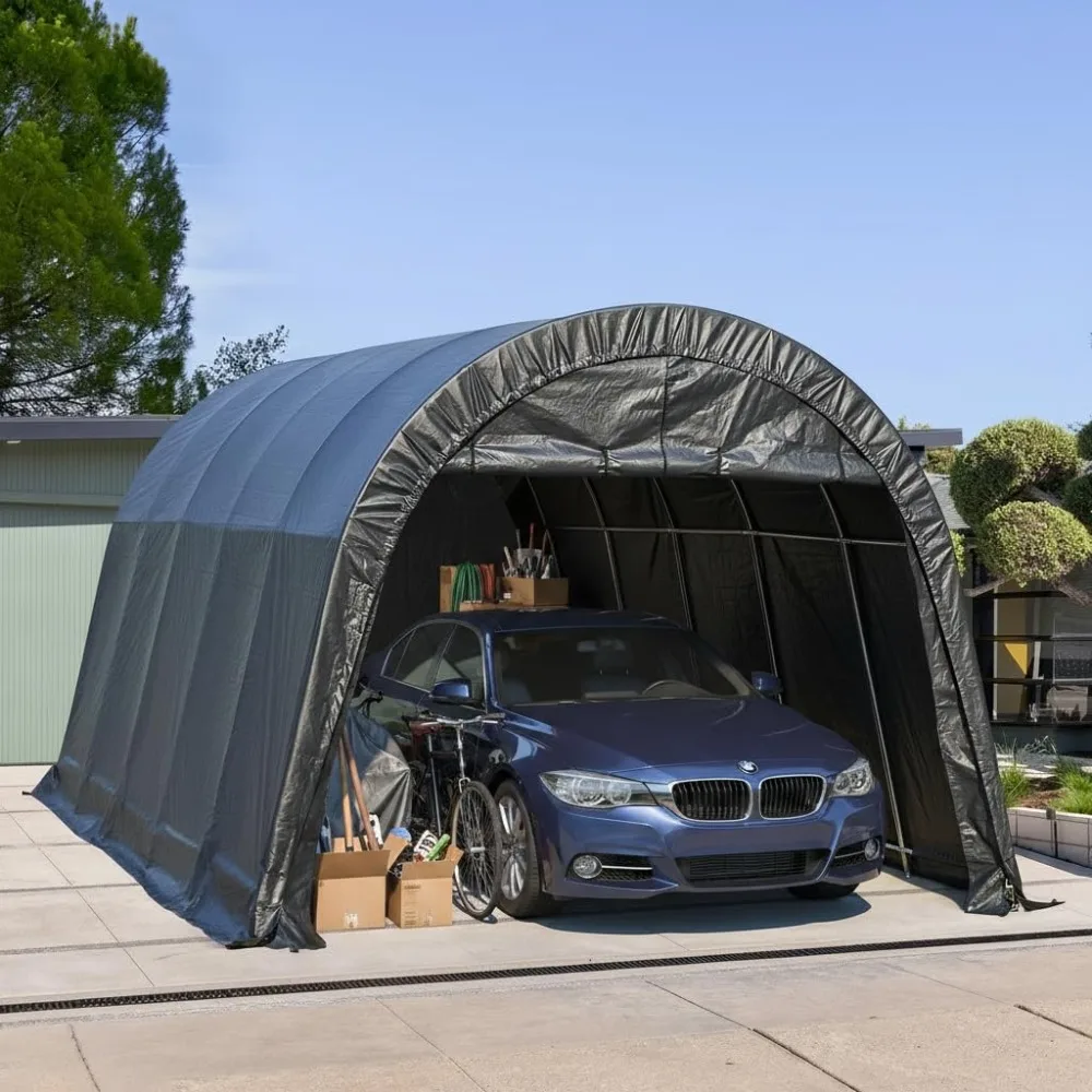 13x20 FT Heavy Duty Carport, Portable Garage with Reinforced All-Steel Frame and Round Style Roof, Anti-Snow, Customized
13x20 FT Heavy Duty Carport, Portable Garage with Reinforced All-Steel Frame and Round Style Roof, Anti-Snow, Customized