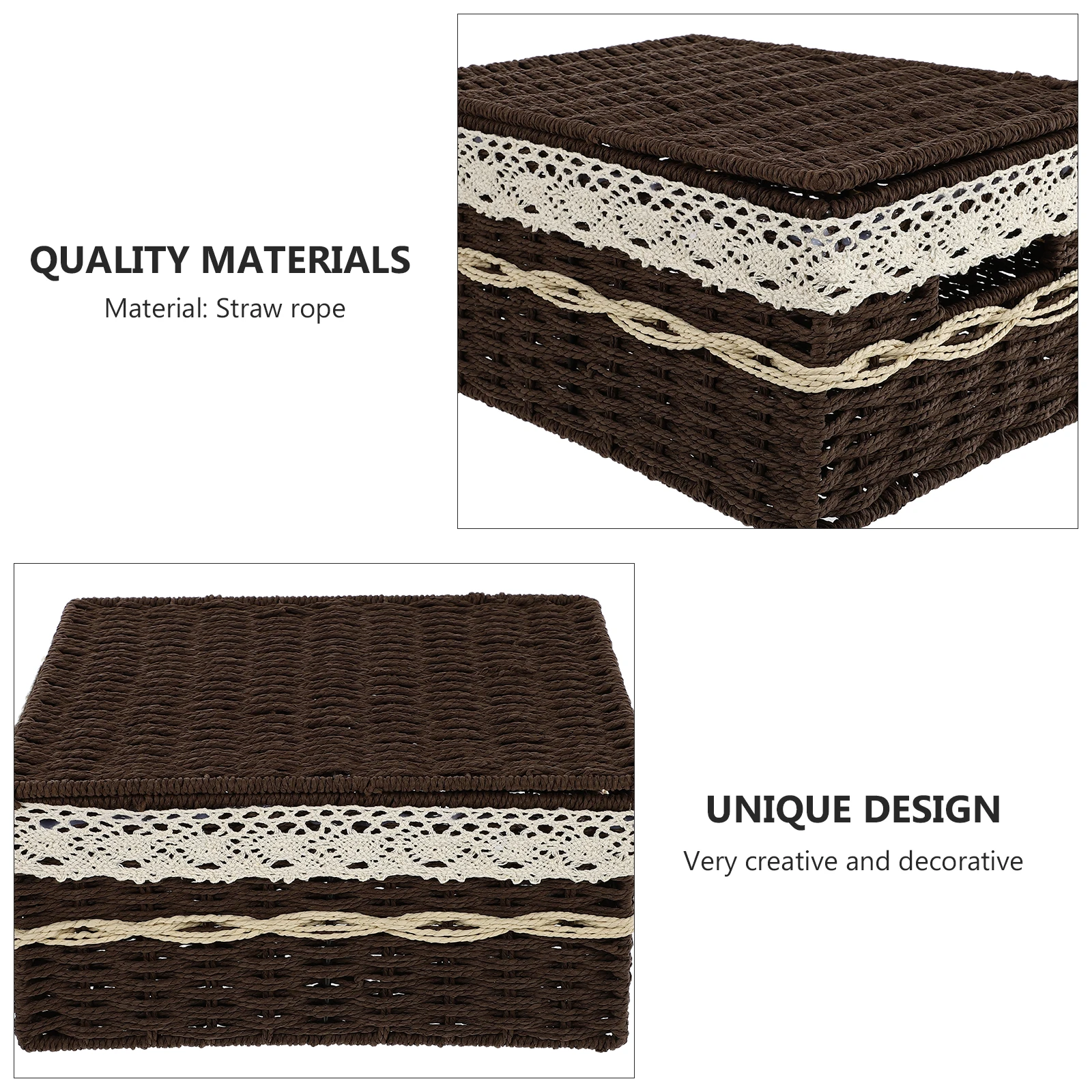 1pc Woven Storage Basket Desktop Organizer Sundry Holder Fresh Natural Design Household Decoration Container Straw Rope
1pc Woven Storage Basket Desktop Organizer Sundry Holder Fresh Natural Design Household Decoration Container Straw Rope