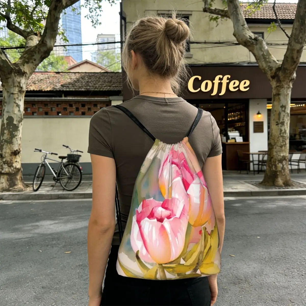 Chic Pink Floral Tulip Painting Backpacks Casual Drawstring Bags Sundries Bag Book Bags for Man Woman School
Chic Pink Floral Tulip Painting Backpacks Casual Drawstring Bags Sundries Bag Book Bags for Man Woman School