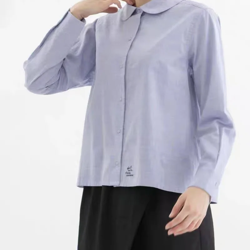 Sweet Doll Collar Loose Fit Pure Cotton Long Sleeve Casual Shirt Women's Spring 2026 New Style Official Website Stripe Pattern
Sweet Doll Collar Loose Fit Pure Cotton Long Sleeve Casual Shirt Women's Spring 2026 New Style Official Website Stripe Pattern