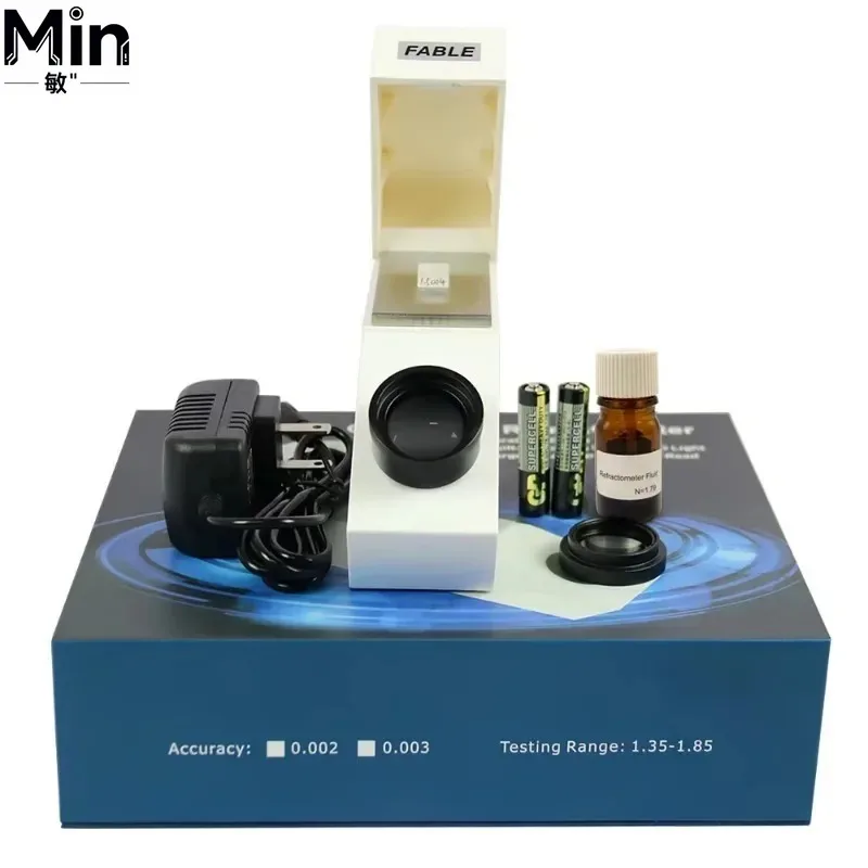 0.002 Accuracy Gemstone Refractometer Professional Portable Gemological Refractive Index Measuring Instrument for Jewelry Lab
0.002 Accuracy Gemstone Refractometer Professional Portable Gemological Refractive Index Measuring Instrument for Jewelry Lab