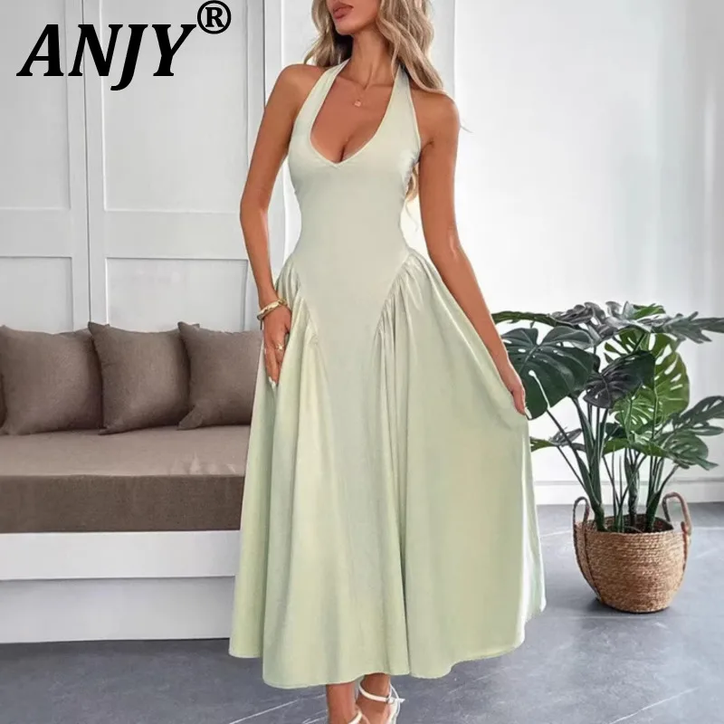 ANJY Новое летнее женское платье во французском стиле, элегантное, облегающее, с открытой спиной, на шнуровке, модное, плиссированное, однотонное, A19921
ANJY Новое летнее женское платье во французском стиле, элегантное, облегающее, с открытой спиной, на шнуровке, модное, плиссированное, однотонное, A19921