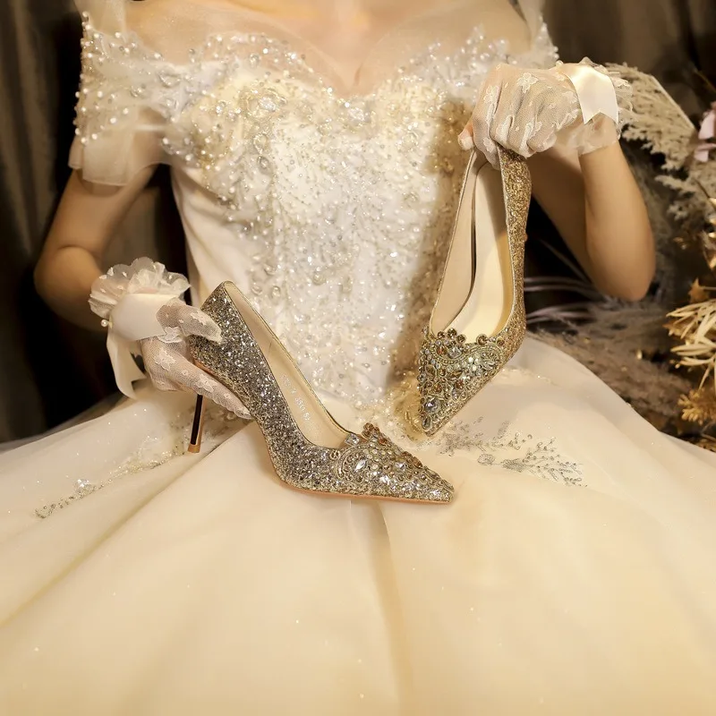 Luxury Women's Shoes French Rhinestone High Heels Fashion Wedding Bridal Shoes for Women New Banquet Dress Shoe Zapatos De Mujer
Luxury Women's Shoes French Rhinestone High Heels Fashion Wedding Bridal Shoes for Women New Banquet Dress Shoe Zapatos De Mujer