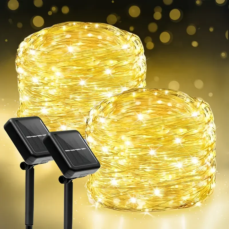 Solar Christmas String Lights LED 8 Modes Fairy Twinkle Lights for Indoor Outdoor Xmas Halloween Party Festival Tree Decorations
Solar Christmas String Lights LED 8 Modes Fairy Twinkle Lights for Indoor Outdoor Xmas Halloween Party Festival Tree Decorations