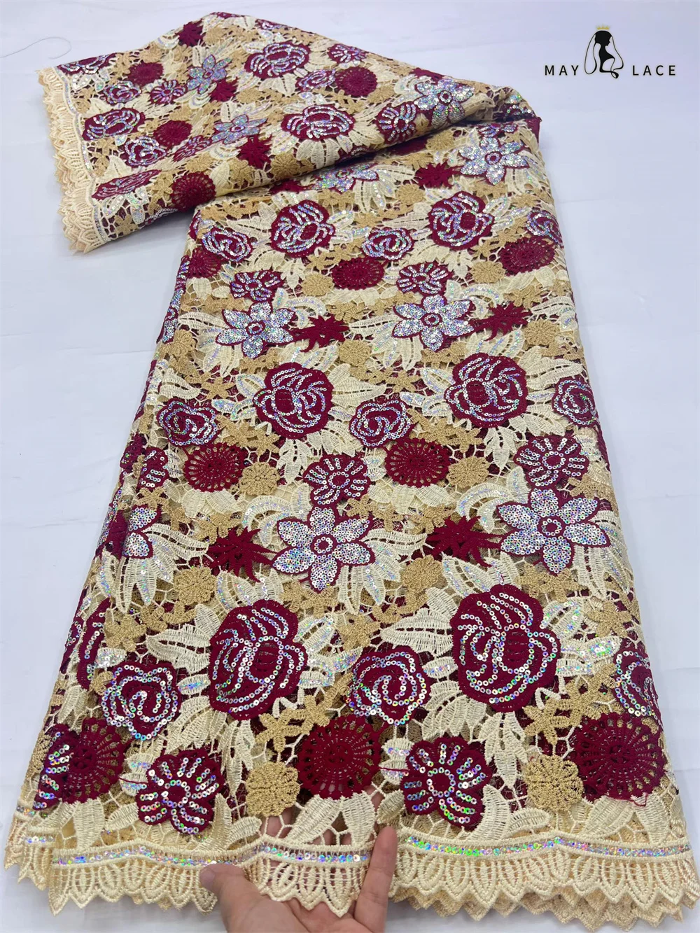 Wholesale African Water Soluble Lace Fabrics Nigerian Guipure Cord Lace Fabric For Women Dress Wedding 2026 High Quality 5Yards
Wholesale African Water Soluble Lace Fabrics Nigerian Guipure Cord Lace Fabric For Women Dress Wedding 2026 High Quality 5Yards