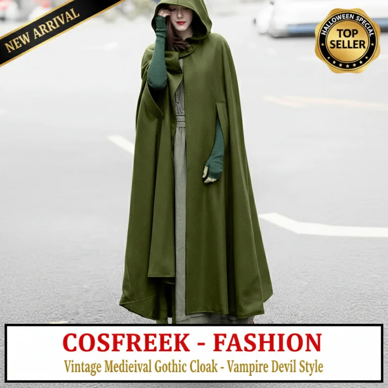 ☆YunCos Women Hooded Cloak Vampire Medieval Gothic Cape Cosplay Costume Halloween Pirate Robe Thin Coat☆
☆YunCos Women Hooded Cloak Vampire Medieval Gothic Cape Cosplay Costume Halloween Pirate Robe Thin Coat☆
