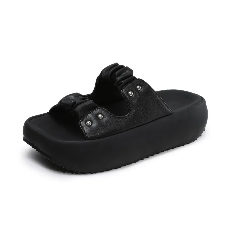 Genuine Leather Sheepskin Leather Flats Sandals Women Slipper Peep Toe Mary Jane Platform Wedge Comfy Shoes Fashion Ethnic
Genuine Leather Sheepskin Leather Flats Sandals Women Slipper Peep Toe Mary Jane Platform Wedge Comfy Shoes Fashion Ethnic