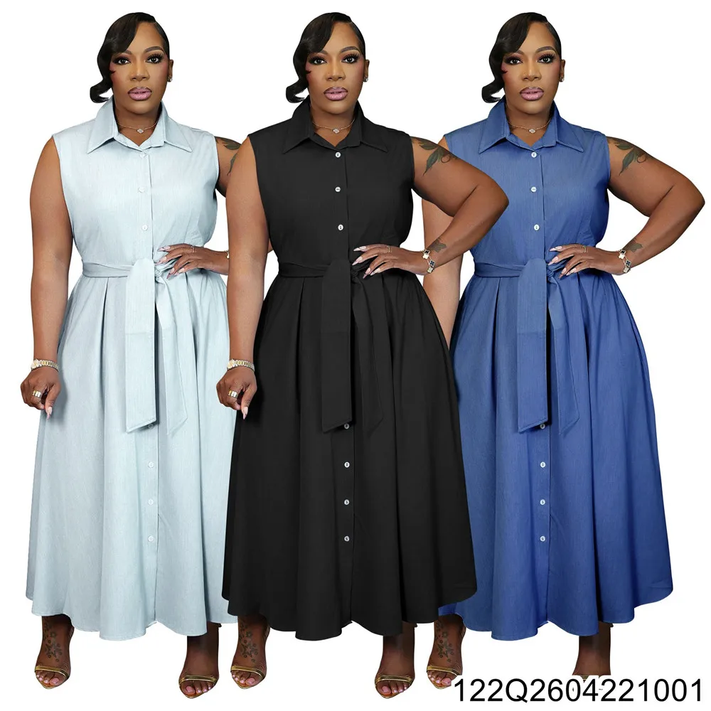 Elegant Versatile and Fashionable Plus-size Women's Clothing From Europe and America Sleeveless, Corset Shirt Dress 122Q26042210
Elegant Versatile and Fashionable Plus-size Women's Clothing From Europe and America Sleeveless, Corset Shirt Dress 122Q26042210