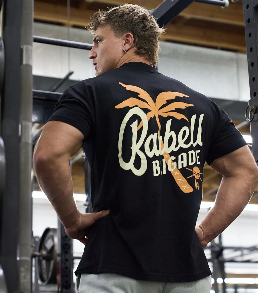 Barbell Palm Men's Summer Short Sleeve Fitness T Shirt Running Sport Gym Muscle T-shirts Oversized Workout Casual Unisex Tee Top
Barbell Palm Men's Summer Short Sleeve Fitness T Shirt Running Sport Gym Muscle T-shirts Oversized Workout Casual Unisex Tee Top