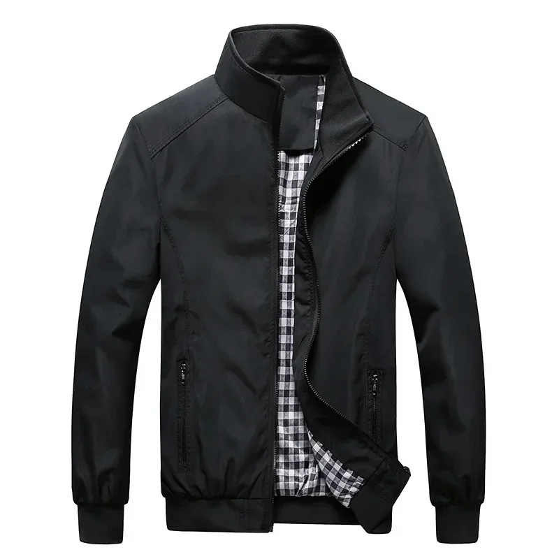 Bomber Solid Casual Jacket Men Spring Autumn Outerwear Mandarin New Mens Slim Business Jackets Coats Male Quality Sportswear
Bomber Solid Casual Jacket Men Spring Autumn Outerwear Mandarin New Mens Slim Business Jackets Coats Male Quality Sportswear