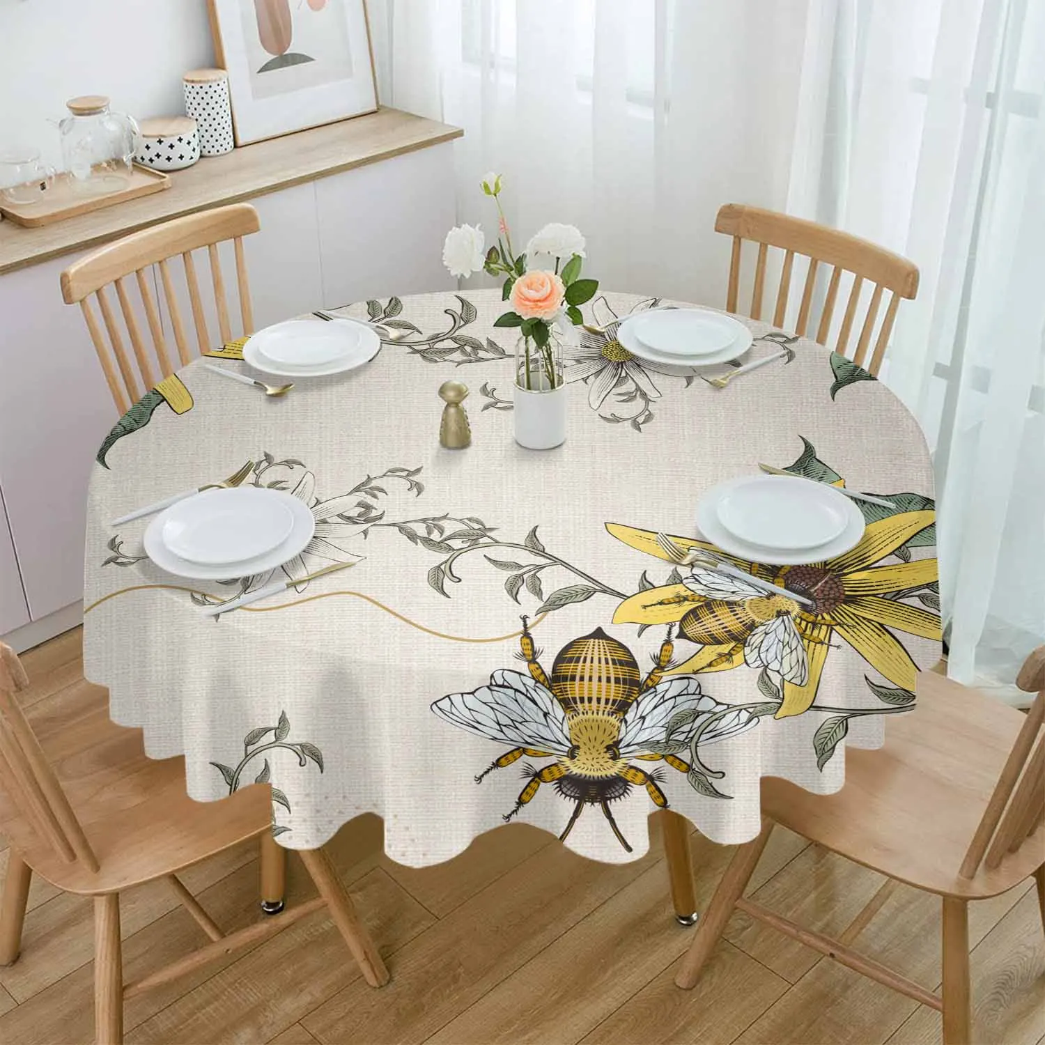 Boho Bee Flower Waterproof Tablecloth Wedding Holiday Table Cloth Dining Table Cover Tea Table Cloth
Boho Bee Flower Waterproof Tablecloth Wedding Holiday Table Cloth Dining Table Cover Tea Table Cloth