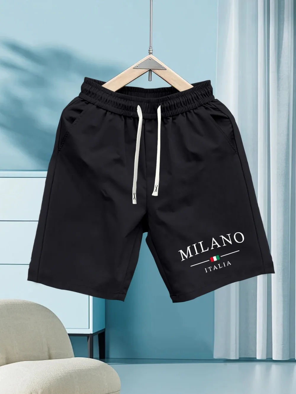 European and American men's summer Italian letter stripe print comfortable breathable drawstring shorts outdoor casual pants
European and American men's summer Italian letter stripe print comfortable breathable drawstring shorts outdoor casual pants