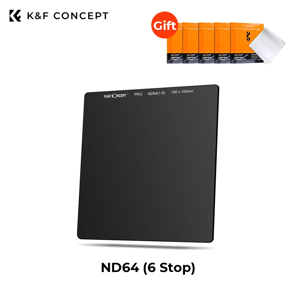 K&F Concept 100 x 100mm ND64 (6 Stop) Square Neutral Density Filter Ultra Slim HD 28 Multi-Layer Coatings AGC Optical Glass
K&F Concept 100 x 100mm ND64 (6 Stop) Square Neutral Density Filter Ultra Slim HD 28 Multi-Layer Coatings AGC Optical Glass