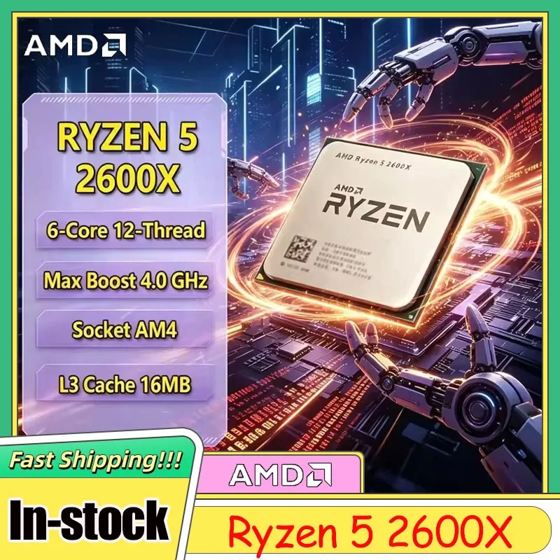 AMD Ryzen 5 2600X 6-Core 12-Thread 3.6GHz Up to 4.2GHz Socket AM4 Gaming CPU Processor No Retail Package Bulk Tray
AMD Ryzen 5 2600X 6-Core 12-Thread 3.6GHz Up to 4.2GHz Socket AM4 Gaming CPU Processor No Retail Package Bulk Tray