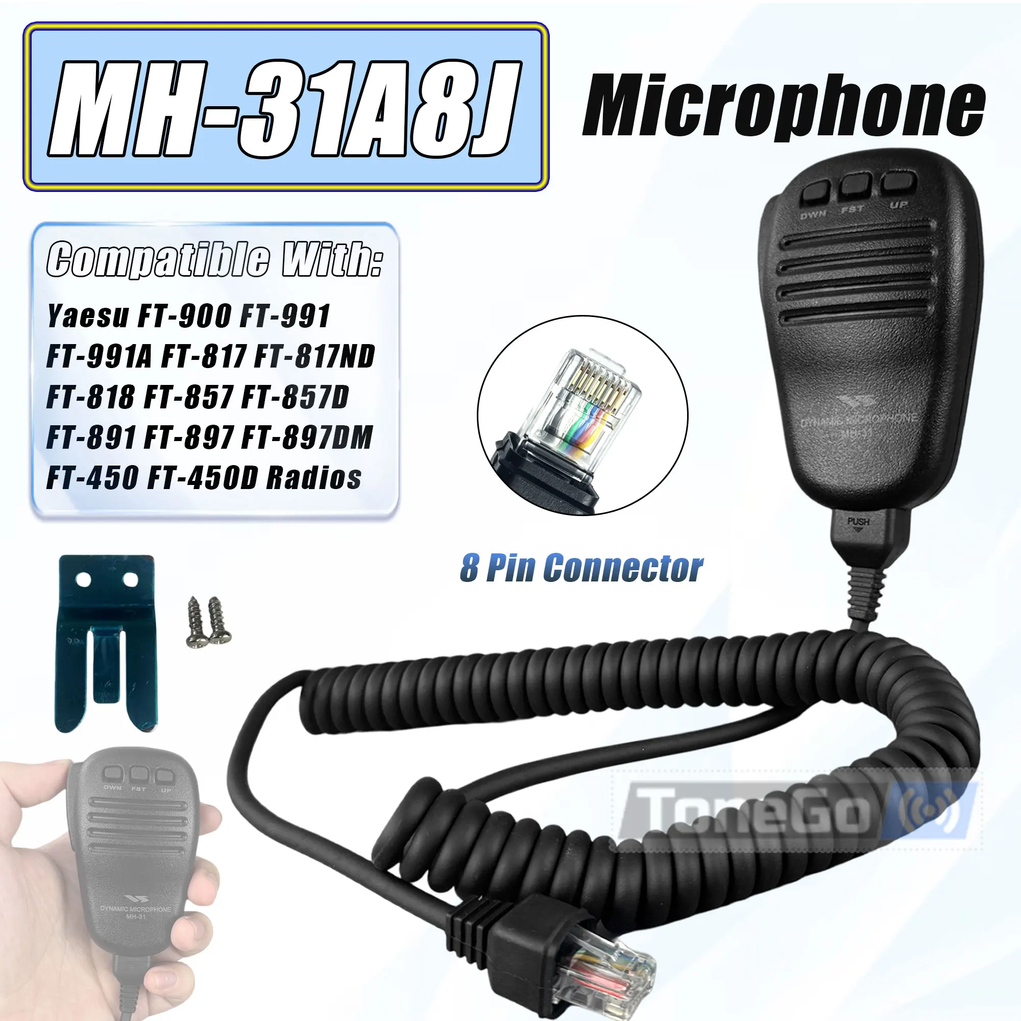 MH-31A8J Speaker Microphone 8 Pin Handheld Mic Compatible With YAESU FT-891 FT-991A FT-817ND FT-857D FT-891 Radio Accessories
MH-31A8J Speaker Microphone 8 Pin Handheld Mic Compatible With YAESU FT-891 FT-991A FT-817ND FT-857D FT-891 Radio Accessories