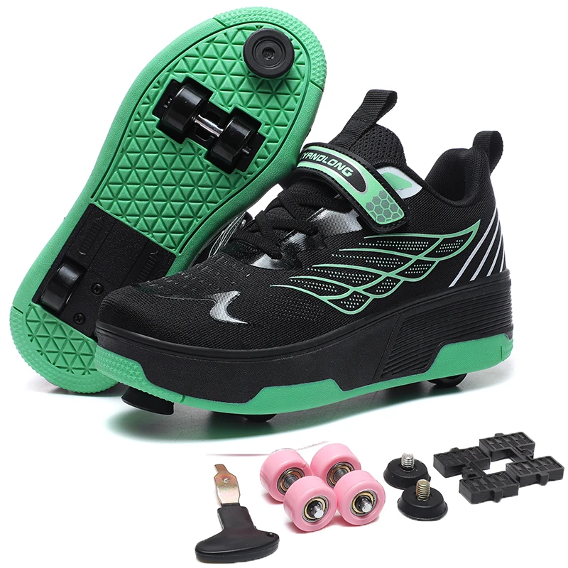 Children's Double Row 4-Wheel Skates Roller Shoes removable brake Roller Skate Shoes Boy Outdoor comfortable Casual sneakers
Children's Double Row 4-Wheel Skates Roller Shoes removable brake Roller Skate Shoes Boy Outdoor comfortable Casual sneakers