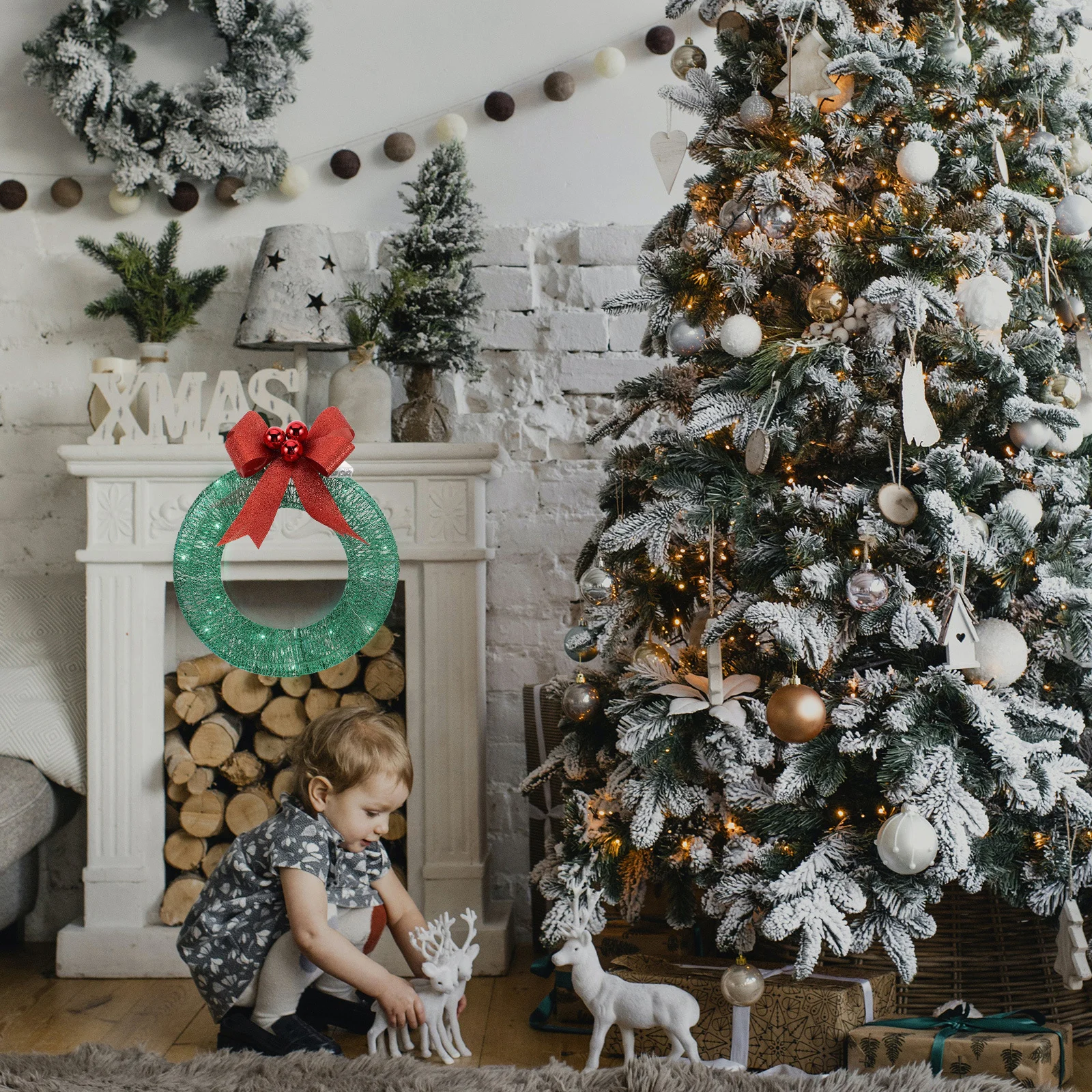 Led Lighted Wreath 40Cm Pre-Lit Christmas Decor Green Glow Operated Indoor Outdoor Holiday Home Decoration Porch
Led Lighted Wreath 40Cm Pre-Lit Christmas Decor Green Glow Operated Indoor Outdoor Holiday Home Decoration Porch