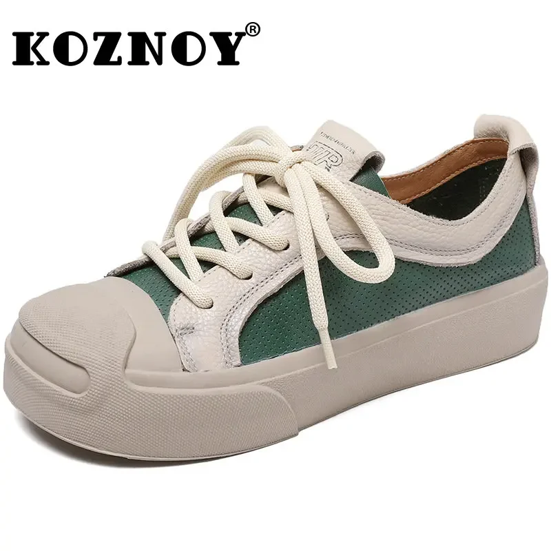 Koznoy 3.5cm Cow Natural Genuine Leather High Brand Breathable Comfy Vulcanize Platform Flat Women Spring Summer Vulcanize Shoes
Koznoy 3.5cm Cow Natural Genuine Leather High Brand Breathable Comfy Vulcanize Platform Flat Women Spring Summer Vulcanize Shoes
