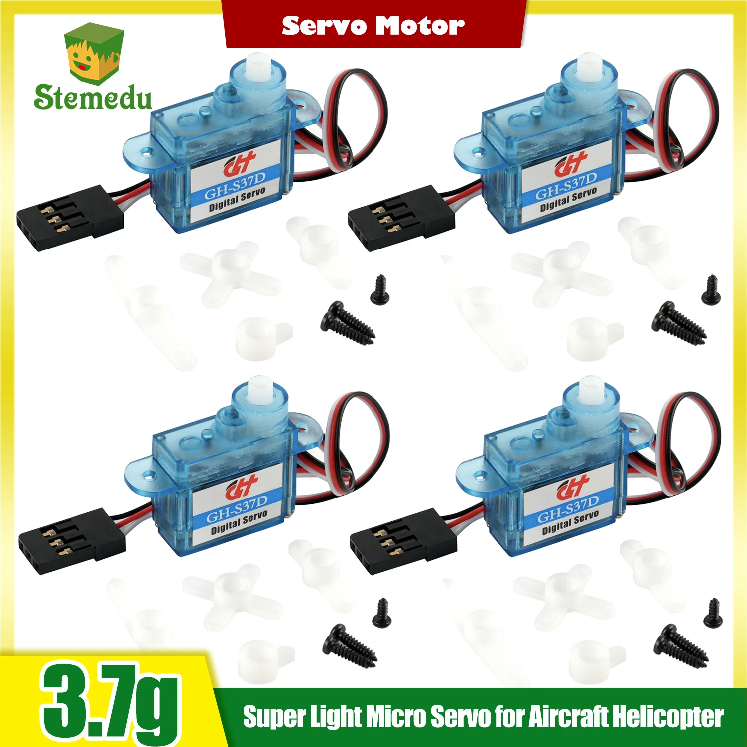 2/4/6/8/10pcs Super Light Servo 3.7g GH-S37D Mini Digital Servo Micro Servos for Arduino Smart Car Aircraft RC Helicopter
2/4/6/8/10pcs Super Light Servo 3.7g GH-S37D Mini Digital Servo Micro Servos for Arduino Smart Car Aircraft RC Helicopter