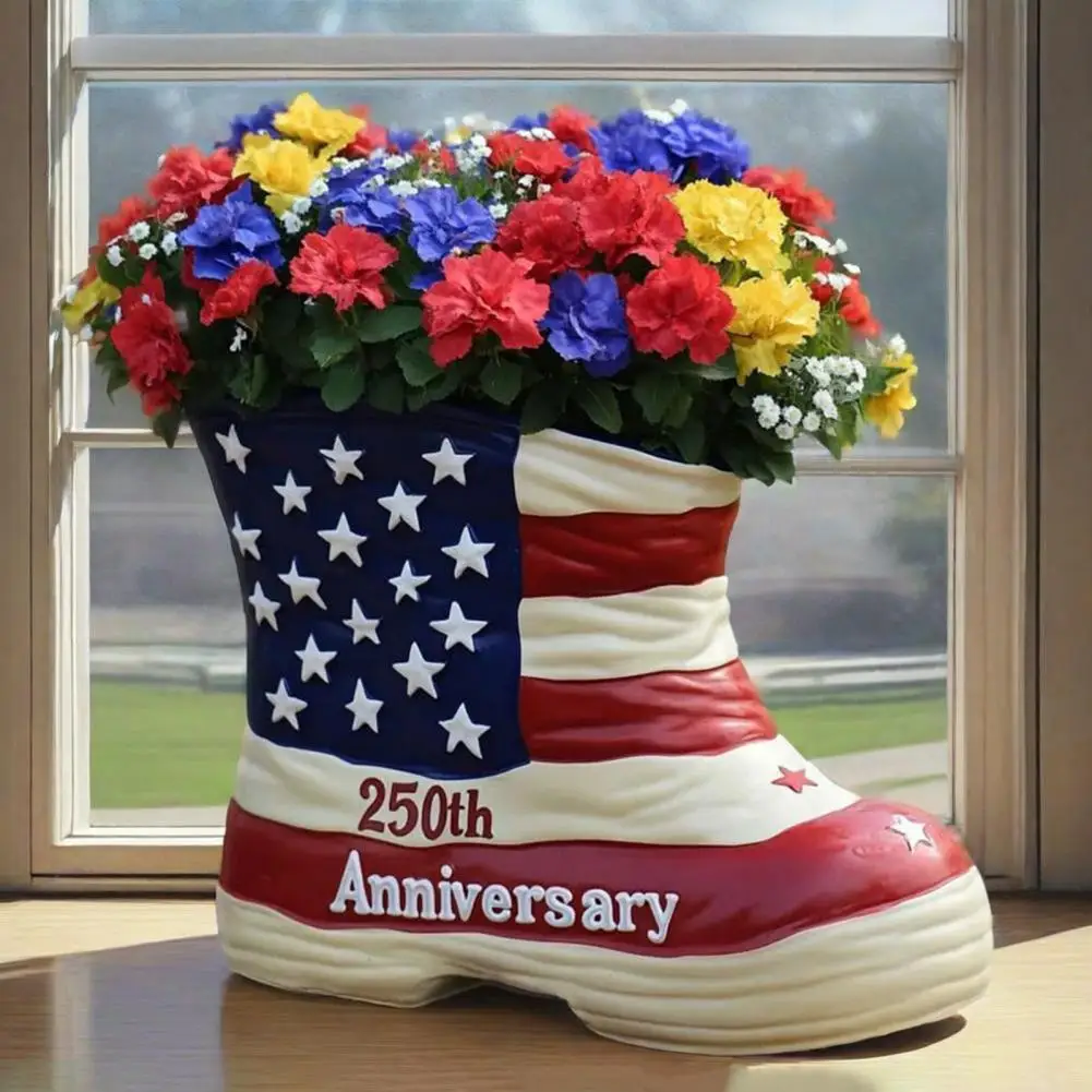 High-quality Resin Plant Pot Patriotic American Flag Boot Planter 250th Statue Collector Gift Active Service Collectible Outdoor
High-quality Resin Plant Pot Patriotic American Flag Boot Planter 250th Statue Collector Gift Active Service Collectible Outdoor