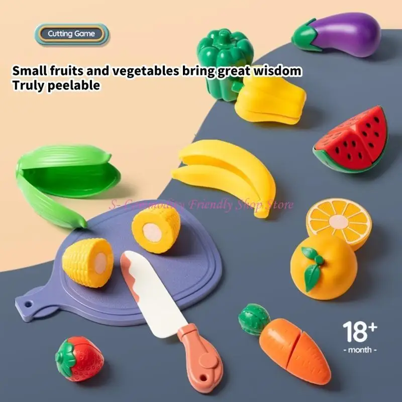 85AE 10pcs Kitchen Play Toy for Toddler Fruit Vegetable Role Playing Game Cutting Set for Kids Fine Motor Skills
85AE 10pcs Kitchen Play Toy for Toddler Fruit Vegetable Role Playing Game Cutting Set for Kids Fine Motor Skills
