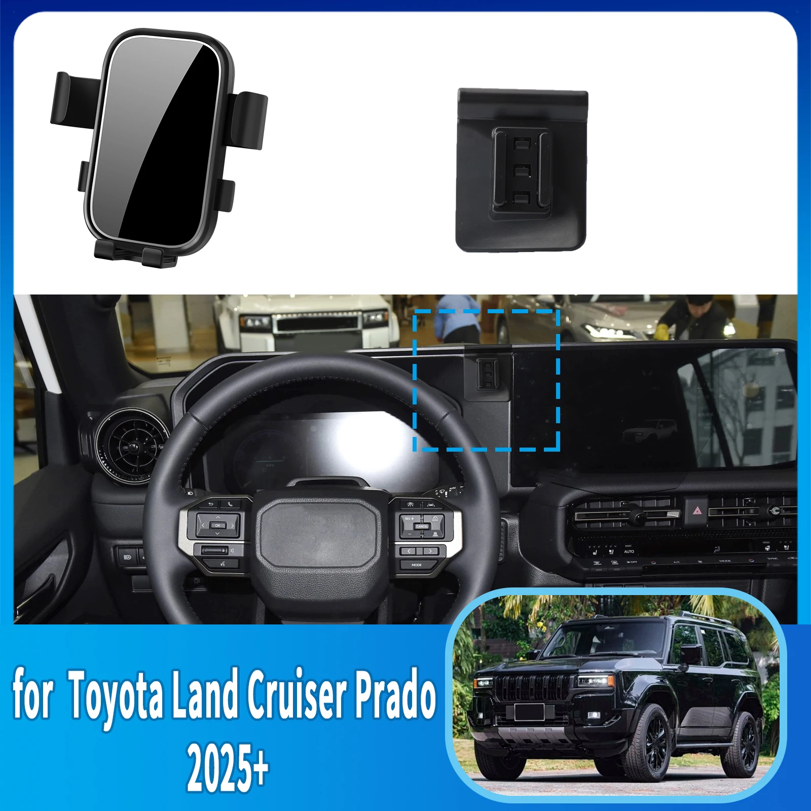 for Toyota Land Cruiser Prado LC250 2024 2025 2026 J250 Car Phone Holder, Screen Dashboard Mount, Easy Installation
for Toyota Land Cruiser Prado LC250 2024 2025 2026 J250 Car Phone Holder, Screen Dashboard Mount, Easy Installation