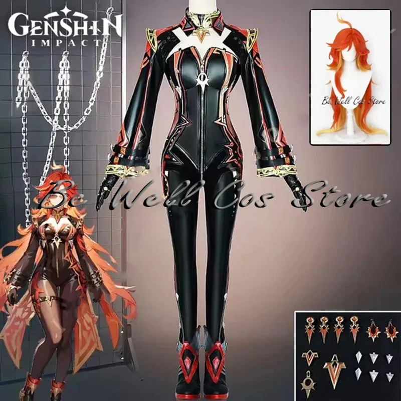 Mavuika Cosplay Costume Wig Game Genshin Impact Uniform Earrings Sunglasses Pyro Archon Natlan God of War Halloween Party Women
Mavuika Cosplay Costume Wig Game Genshin Impact Uniform Earrings Sunglasses Pyro Archon Natlan God of War Halloween Party Women