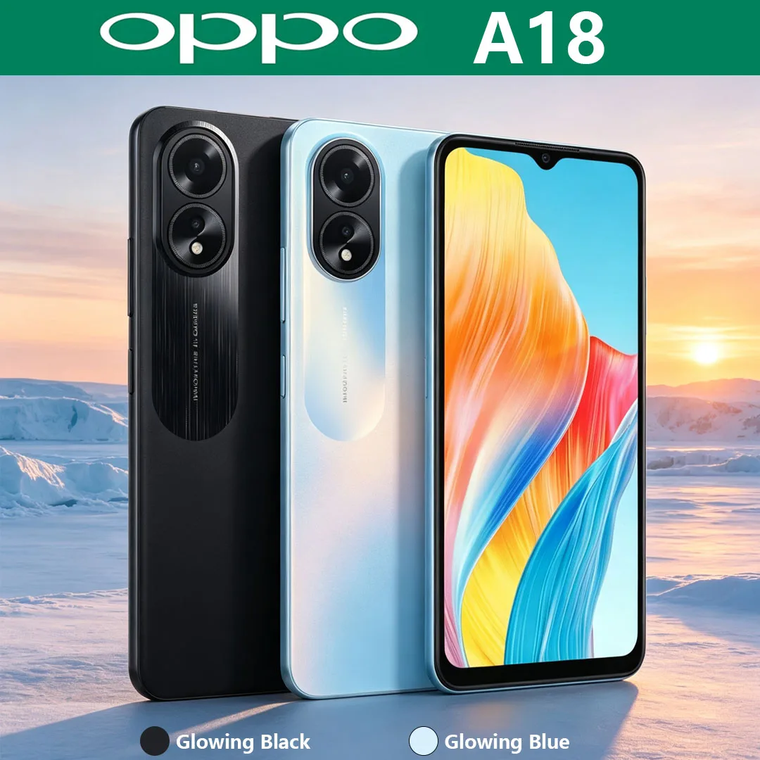 OPPO A18 Global Version 5G Mobile Phone 6.56" 90Hz Display 5000mAh Battery 18W Fast Charge Dual SIM Gaming Smartphone 8GB+256GB
OPPO A18 Global Version 5G Mobile Phone 6.56" 90Hz Display 5000mAh Battery 18W Fast Charge Dual SIM Gaming Smartphone 8GB+256GB