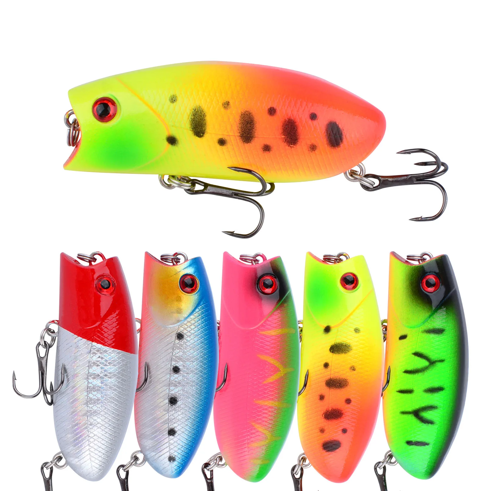 10.5g Micro Popper Lure 5.5cm, Floating Topwater Lure for Bass Snakehead Seabass, Saltwater Freshwater Casting Bait, 5 Colors
10.5g Micro Popper Lure 5.5cm, Floating Topwater Lure for Bass Snakehead Seabass, Saltwater Freshwater Casting Bait, 5 Colors