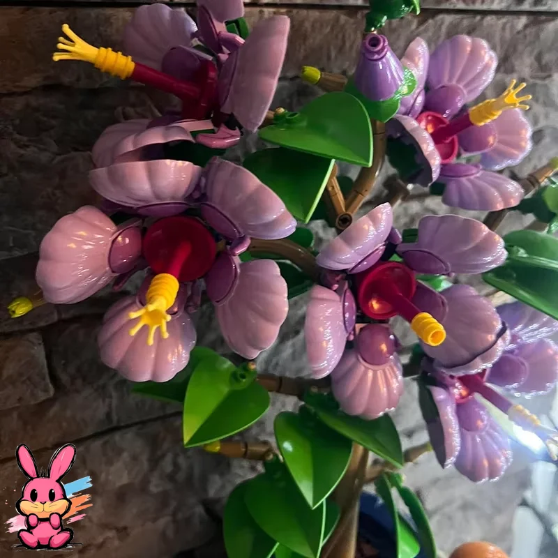 Popular Hibiscus Flower Potted Bonsai Plant Bouquet Girls Assembling Building Blocks Holiday Gifts Home Decoration Ornaments
Popular Hibiscus Flower Potted Bonsai Plant Bouquet Girls Assembling Building Blocks Holiday Gifts Home Decoration Ornaments