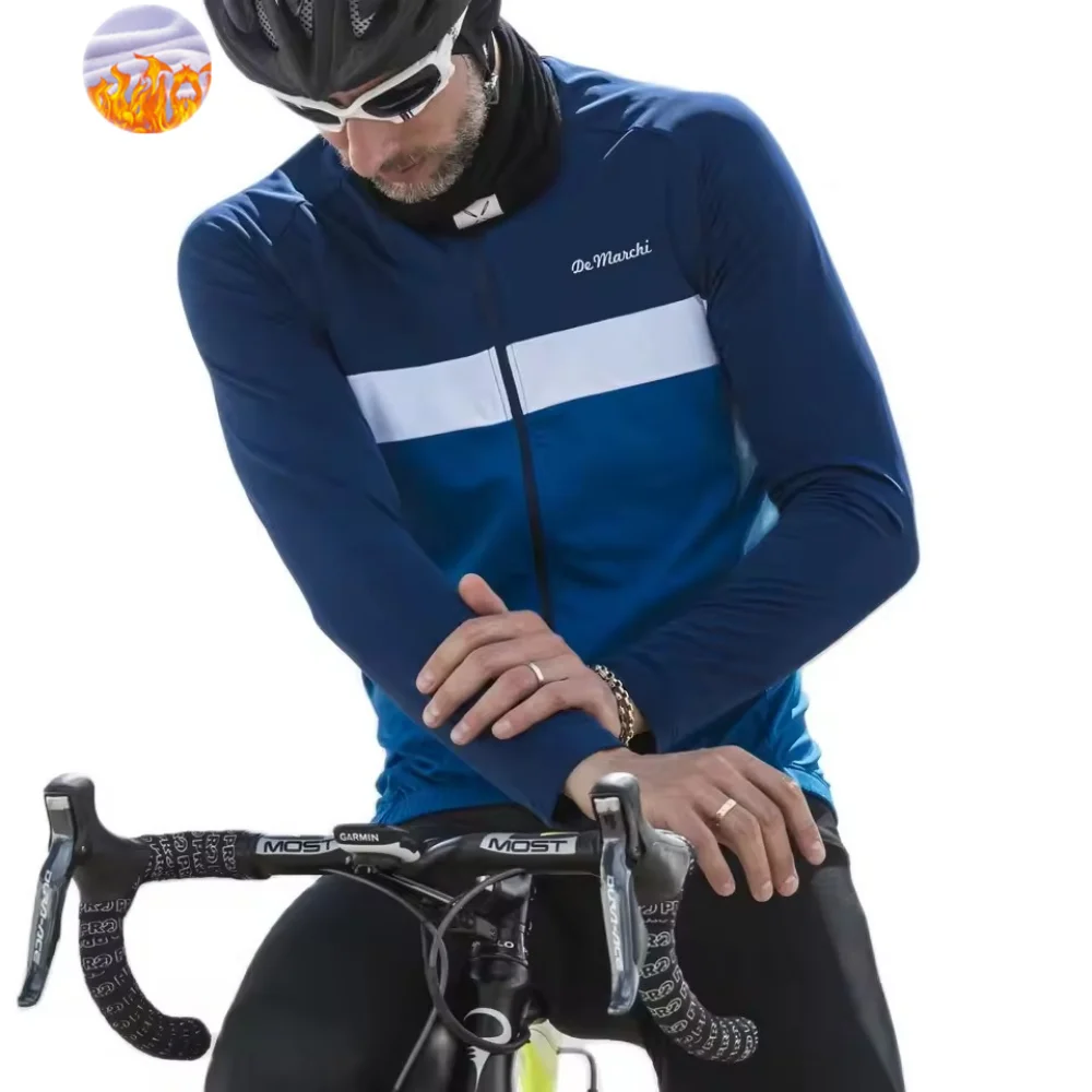 De Marchi Winter Men's Long Sleeve Thermal Fleece Warm Cycling Jackets Ropa Ciclismo Maillot New Pro Team Bicycle Jersey Apparel
De Marchi Winter Men's Long Sleeve Thermal Fleece Warm Cycling Jackets Ropa Ciclismo Maillot New Pro Team Bicycle Jersey Apparel