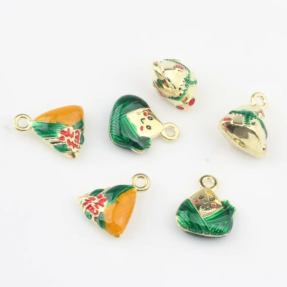 Chinese Style Festival Charms Zinc Alloy Enamel Coated 3D Oil Dropping Zongzi Pendant 10pcs/lot
Chinese Style Festival Charms Zinc Alloy Enamel Coated 3D Oil Dropping Zongzi Pendant 10pcs/lot