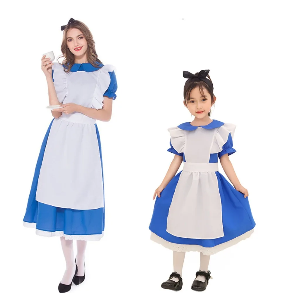 Blue Maid Costume Dress Alice in Wonderland Cosplay Role-playing Clothes Halloween Adult Children's Modern Dance Women
Blue Maid Costume Dress Alice in Wonderland Cosplay Role-playing Clothes Halloween Adult Children's Modern Dance Women