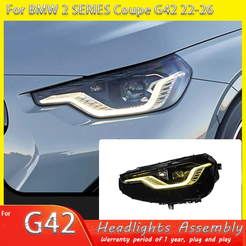 Car Auto Headlamp For BMW 2 Series M2 G42 G87 2022-UP Controlled White Yellow Switch DRL Plug And Play Car Accessories
Car Auto Headlamp For BMW 2 Series M2 G42 G87 2022-UP Controlled White Yellow Switch DRL Plug And Play Car Accessories