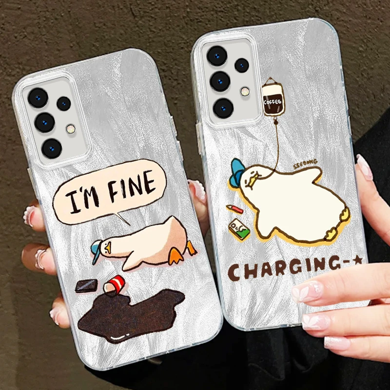 Working Duck Coffee Cute For Samsung A73 A72 A71 A55 A54 A53 A52 A51 A35 A34 A32 A13 A12 A05 A04 5G Feather Yarn Funda
Working Duck Coffee Cute For Samsung A73 A72 A71 A55 A54 A53 A52 A51 A35 A34 A32 A13 A12 A05 A04 5G Feather Yarn Funda