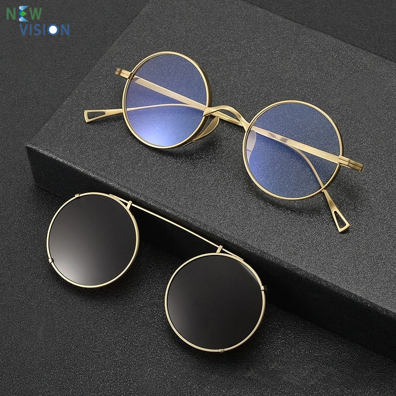 New Women Sunglasses Clip Pure Titanium Circular Outdoor Driving Polarized Sun Glasses Can Be Paired Myopia Prescription Lenses
New Women Sunglasses Clip Pure Titanium Circular Outdoor Driving Polarized Sun Glasses Can Be Paired Myopia Prescription Lenses