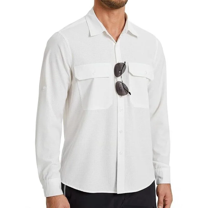 Men's Long Sleeve Sun Protection Outdoor Shirt Resistant to Deformation Short Sleeve Pure Color Embroidered Logo Other Material
Men's Long Sleeve Sun Protection Outdoor Shirt Resistant to Deformation Short Sleeve Pure Color Embroidered Logo Other Material