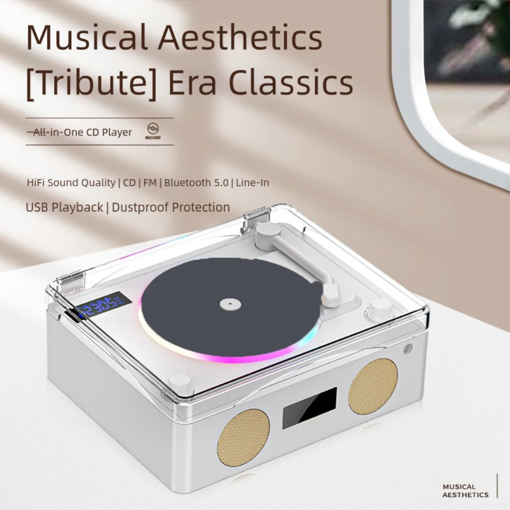 CD-плеер Компактный белый CD-плеер Стильный мини-проигрыватель для Walkman с радио и домашним динамиком ABS 10*8*5 см CD-плеер Бытовая электроника
CD-плеер Компактный белый CD-плеер Стильный мини-проигрыватель для Walkman с радио и домашним динамиком ABS 10*8*5 см CD-плеер Бытовая электроника