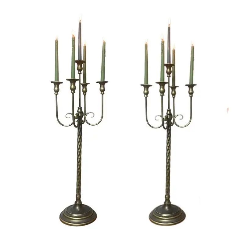 European multi-head wrought iron candle holder hotel restaurant high-end desktop decoration ornament living room floor copper ca
European multi-head wrought iron candle holder hotel restaurant high-end desktop decoration ornament living room floor copper ca
