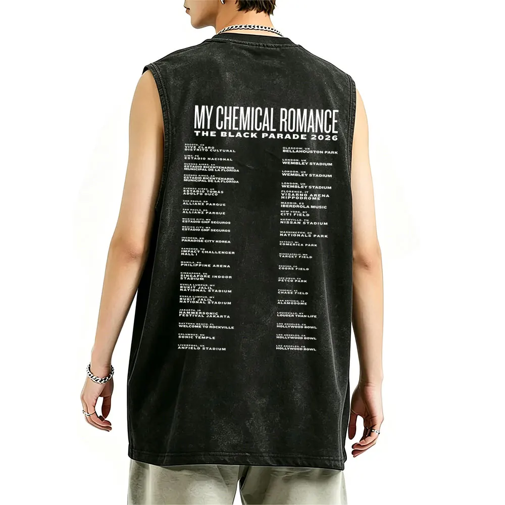 My Chemical Romance The Black Parade Tour 2026 Vintage Washed Tank Tops T-shirt Men Women Punk Emo Rock Sleeveless Vest T Shirts
My Chemical Romance The Black Parade Tour 2026 Vintage Washed Tank Tops T-shirt Men Women Punk Emo Rock Sleeveless Vest T Shirts