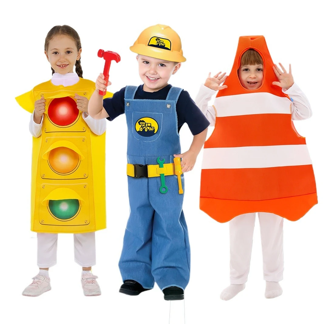 Kids Traffic Cone Light Train Engineer Occupation Role Play Jumpsuit Overclothes Set Children Halloween Cosplay Costumes
Kids Traffic Cone Light Train Engineer Occupation Role Play Jumpsuit Overclothes Set Children Halloween Cosplay Costumes