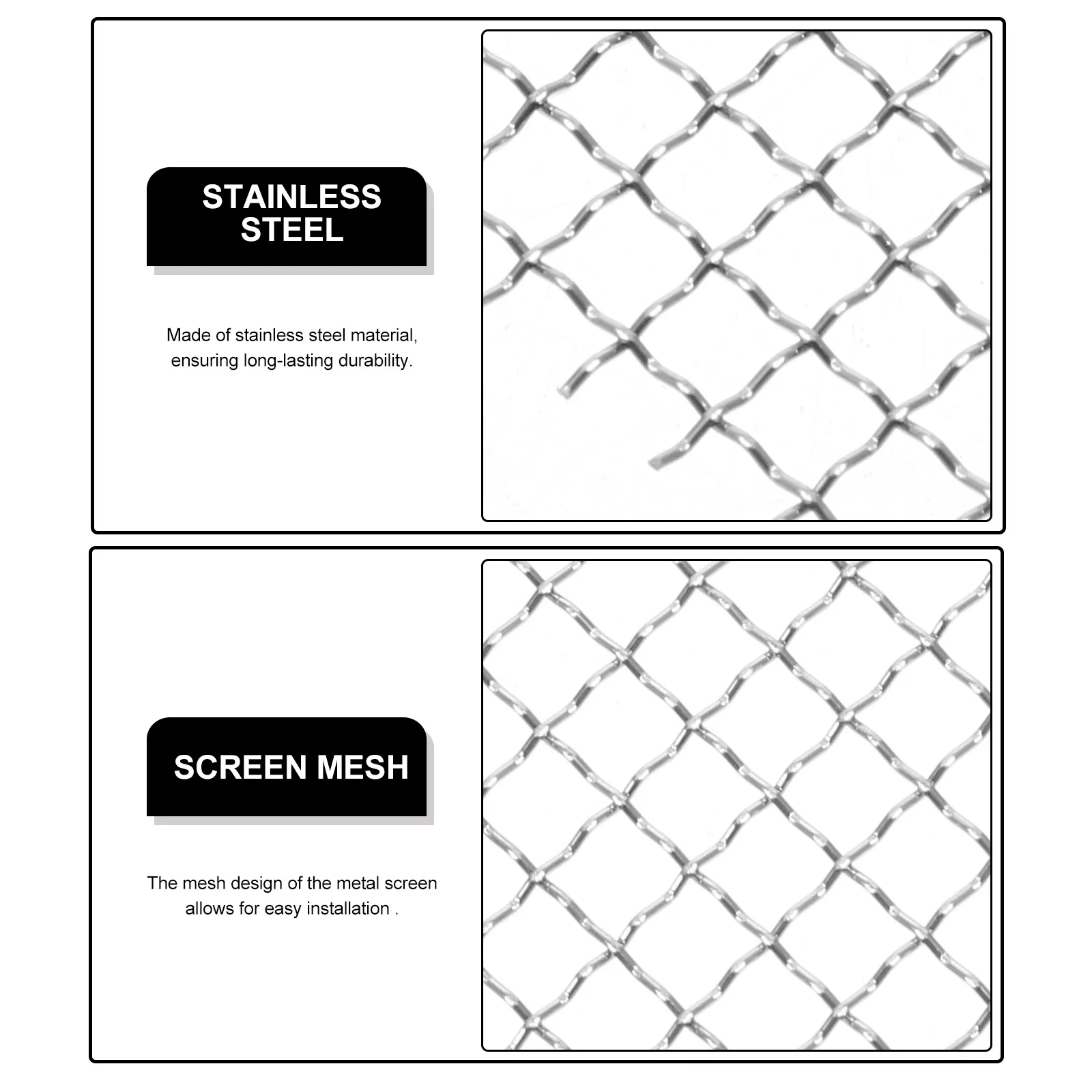 2 Pcs Stainless Steel Metal Mesh Sheet Wire Mesh Sheet 28x36CM 5mm Vent Insect-proof Metal Screen Tool Part Filter Square
2 Pcs Stainless Steel Metal Mesh Sheet Wire Mesh Sheet 28x36CM 5mm Vent Insect-proof Metal Screen Tool Part Filter Square